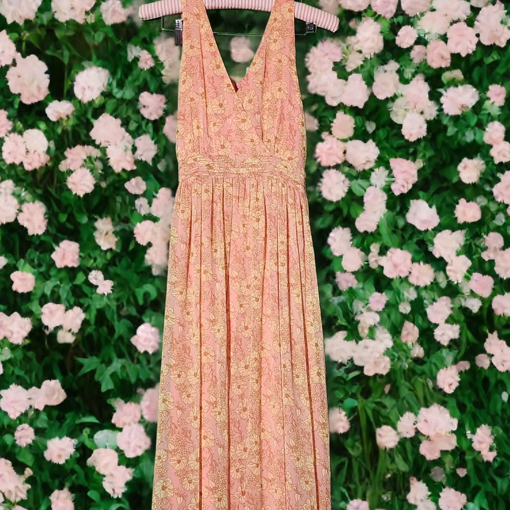 Motherhood Maternity Peach Floral Maxi Dress